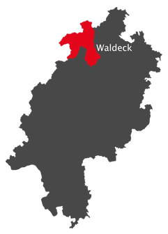 Landkarte - Kreis Waldeck
