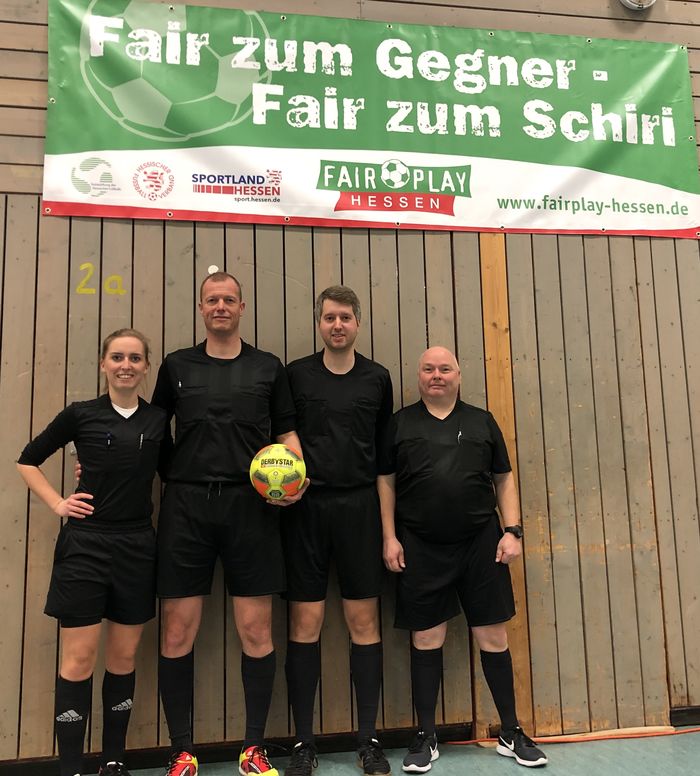 Die Schiedsrichter der Zwischenrunde (v.l.n.r. Julia Boike, Volker Höpp, Stefan Schäfer, Rolf Seifert)