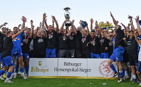 Der FSV Frankfurt ist Bitburger-Hessenpokalsieger 2023. Foto: Hübner