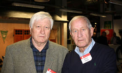  Friedel Lutz und Dieter Stinka gewannen 1959 mit Eintracht Frankfurt die Deutsche Meisterschaft. Foto: Aylin Witt