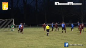 Ein Eckball entscheidet das Topspiel der LOTTO Hessenliga am 23. Spieltag zwischen Eddersheim und Fulda-Lehnerz. [Foto: Mitschnitt Torshow]