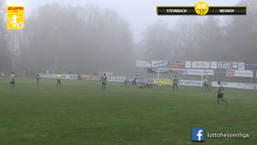 Nebelschwaden im Tabellenkeller der LOTTO Hessenliga: Osthessen-Derby zwischen Steinbach und Neuhof [Foto: Ausschnitt Torshow]