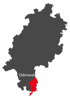 Landkarte - Kreis Odenwald