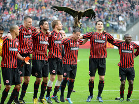 Die Eintracht will auch am Samstag jubeln, Foto: Hartenfelser/a2bildagentur