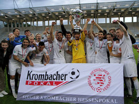 Lilien feiern den Pokalgewinn, Foto: Hartenfelser/ a2bildagentur