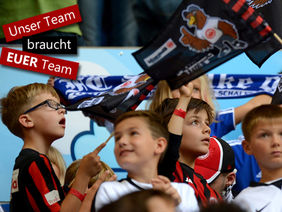 Aktion „Unser Team braucht euer Team". Foto: Eintracht Frankfurt