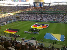 Bereits beim Länderspiel 2010 gegen Bosnien Herzegowina durften sich "Einlaufkids" auf das Einlaufen mit den Stars freuen.