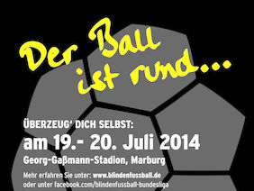 Blindenfußballer in Marburg unterstützen