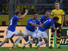 Aytac Sulu ist nach seinem "Last-Minute-Ausgleich" in Dortmund kaum zu halten. Foto: getty images