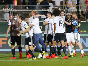 Die deutschen U19-Jungs jubeln nach dem Elfmeterschießen. Foto: getty images