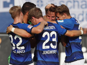 Darmstadt hat nach seinem glücklichen Derbysieg gegen Eintracht Frankfurt allen Grund zu feiern [Foto: getty images]