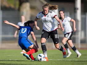 Stefanie Sanders traf zum 2:0 für Deutschland. Foto: getty images