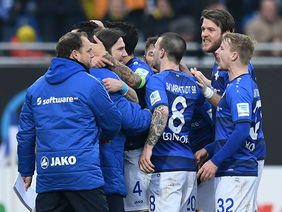 Darmstadt feierte einen 2:1-Heimsieg gegen Borussia Dortmund. Foto: Getty Images