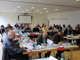 Die Mitglieder des Vorstands diskutierten unter anderem über das Thema Unterbau und die Struktur von Spielklassen. Foto: Frank Schneider