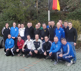 Die Teilnehmer aus Bayern, Hessen und Thüringen an der Kreislehrwarte-Schulung des DFB in Bad Blankenburg. Foto: Günther Thielking