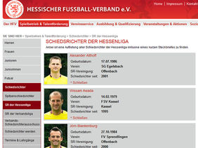 Hessens Spitzenreferees auf www.hfv-online.de