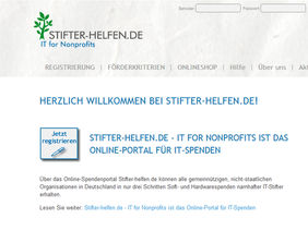 IT-Spenden auf www.stifter-helfen.de erhalten