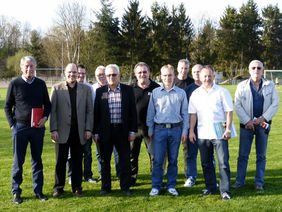 Die Spitze des Hessischen Fußball-Verbandes kam zum Vereinsdialog zum TSV Klein-Linden. Foto: Fink