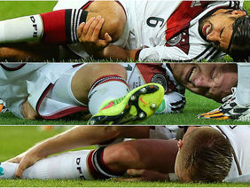 Schmerz, lass nach! Am häufigsten verletzen sich Fußballer an Knie, Muskel und Sprunggelenk. Foto: getty images