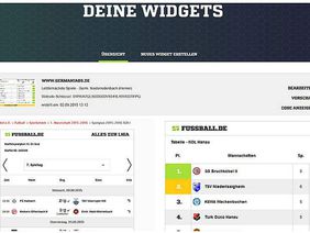 Für User und Vereine: Die Widgets gehören zu den wichtigsten und beliebtesten Funktionalitäten auf fussball.de. Foto: fussball.de