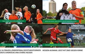 An allen vier Spieltagen stand die hessische Frauen-U18 im Fokus der Sichter und der Berichterstattung. [Screenshots: dfb.de]