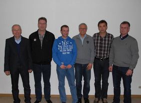 Wolfgang Birx (Vors. Schiedsrichterförderverein), Dietmar Pfeiffer (KFW), Dr. Tillmann Bartsch, Harald Maienschein (stv. KFW), Herbert Röll (stv. KSO) und Bernhard Depta (KSO).